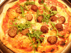 Sizzling Meatball Pizza