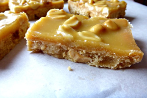 Salted Peanut Caramel Squares