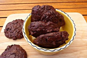 Chewy Chocolate Cookies with a Little Crunch