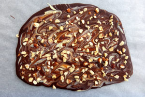 White Chocolate and Hazelnut Swirled Bark