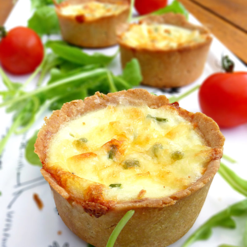 Gluten Free Mini Quiches with Cottage Cheese and Chives
