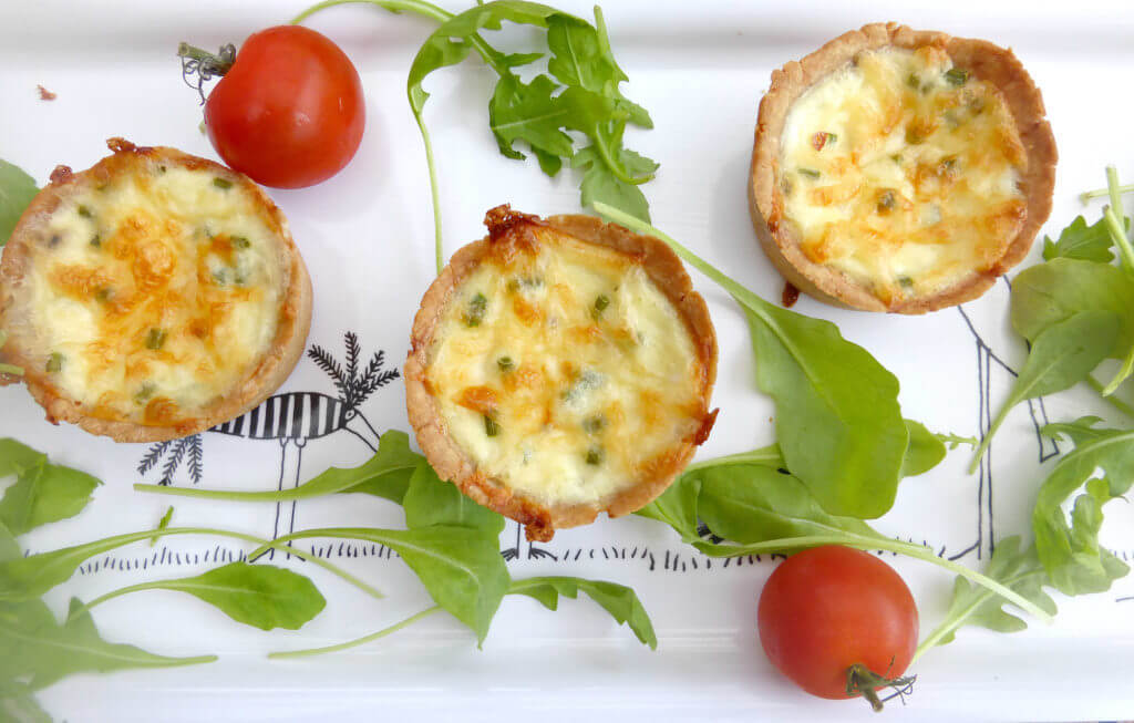 Gluten Free Mini Quiches with Cottage Cheese and Chives